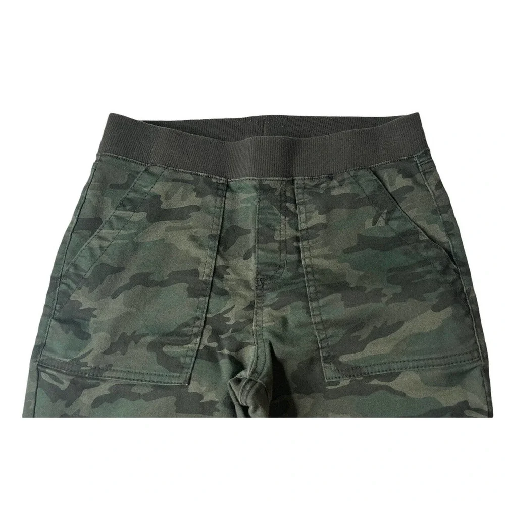 No Boundaries Juniors Green Camo Mid Rise Pull On Skinny Jeggings Pants Sz M 7-9